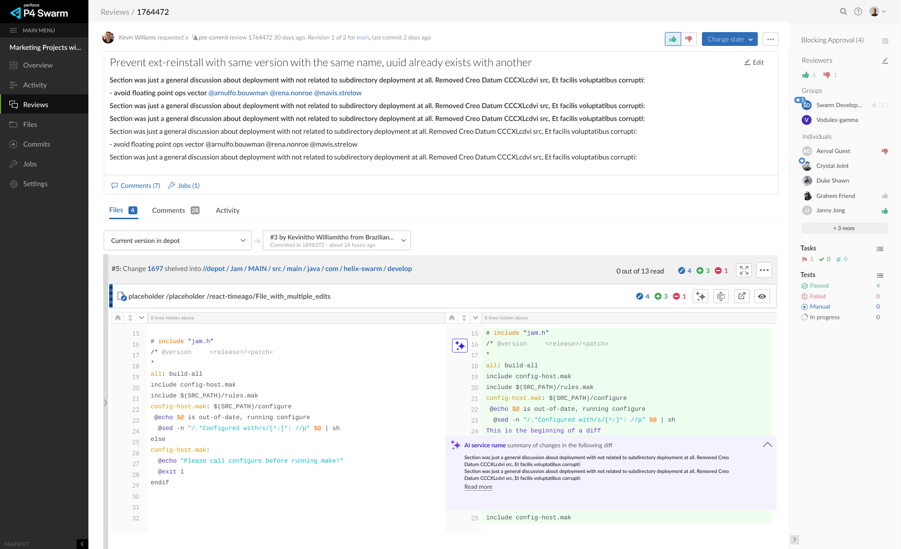 P4 Swarm screenshot.
