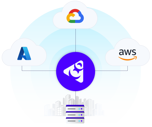 An image depicting the relationship between Perforce Delphix and top cloud providers