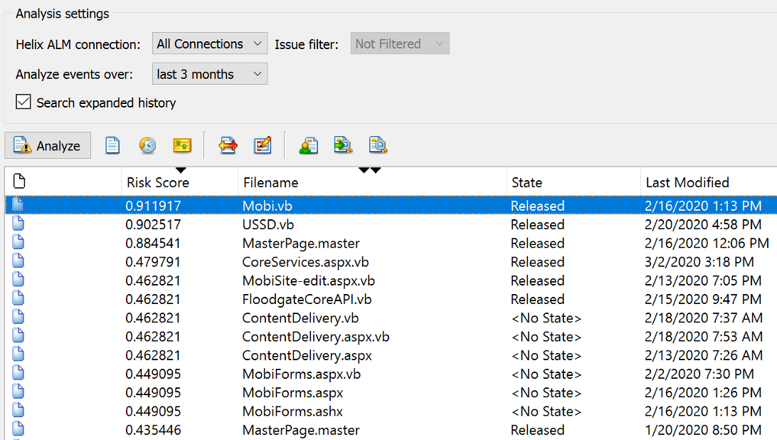 screenshot of machine learning bug audit.